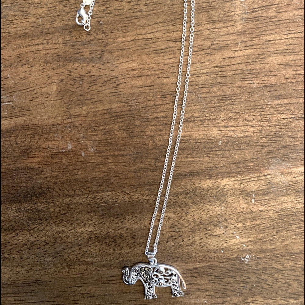 Swarovski crystal elephant necklace